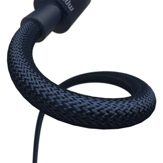 Baseus - Кабел за данни Explorer (P10319704321-00) - Type-C, Бързо зареждане, 100W, с автоматично изключване, Найлон, 1 м - Дълбоко синьо