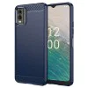 Калъф за Nokia C32 - Carbon Silicone - Blue