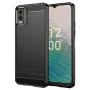 Калъф за Nokia C32 - Карбон силикон - черен