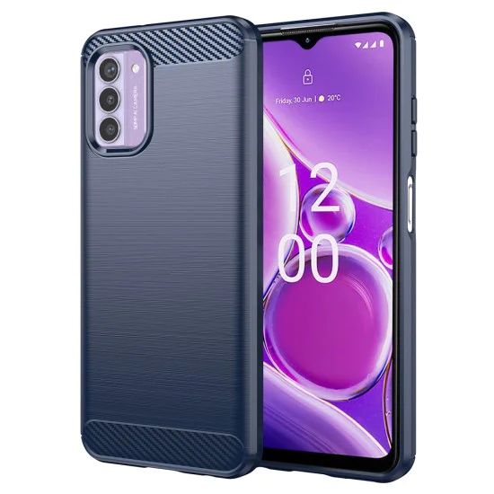 Калъф за Nokia G42 - Карбон силикон - син