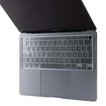 Techsuit - Премиум капак за клавиатура PureTypeX (KC1) - ултра тънък, за MacBook Air 13 (2020), може да се пере и използва многократно - прозрачен