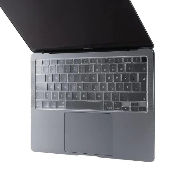 Techsuit - Премиум капак за клавиатура PureTypeX (KC1) - ултра тънък, за MacBook Air 13 (2020), може да се пере и използва многократно - прозрачен