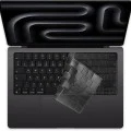 Techsuit - Премиум капак за клавиатура PureTypeX (KC1) - ултра тънък, за MacBook Pro 14 (2024-2021)/ Air 13/15 (2022-2025) - прозрачен
