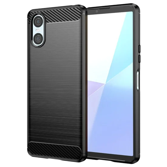 Калъф за Sony Xperia 10 VI - Carbon Silicone - Черен