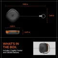 Spigen - Bluetooth Tracker TagMe - за iPhone, Съвместим с Apple Find My, Anti-Loss, Вградена каишка и О-пръстен - Черен