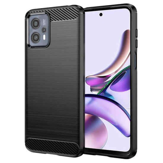 Калъф за Motorola Moto G13 / G23 - Carbon Silicone - Черен