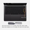 Techsuit - Премиум капак за клавиатура PureTypeX (KC1) - ултра тънък, за MacBook Pro 14 (2024-2021)/ Air 13/15 (2022-2025) - прозрачен