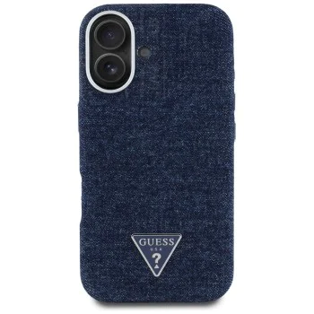 Guess - Denim Triangle Logo MagSafe (GUHMP16SRJFWTLB) - iPhone 16 - Син