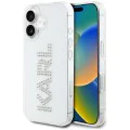 Калъф за iPhone 16 – Карл Лагерфелд – IML Rhinestones (KLHCP16SHKLSTDCT) – Прозрачно лого