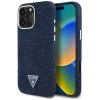 Guess - Denim Triangle Logo MagSafe (GUHMP16LRJFWTLB) - iPhone 16 Pro - Син