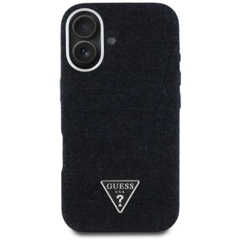 Guess - Denim Triangle Logo MagSafe (GUHMP16SRJFWTLK) - iPhone 16 - Черен