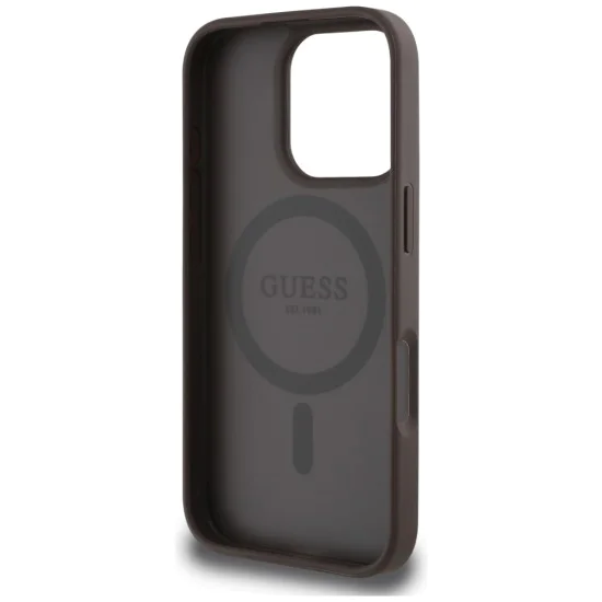 Guess - 4G Circle Classic Logo MagSafe (GUHMP16XP4PGRSGW) - iPhone 16 Pro Max - кафяв