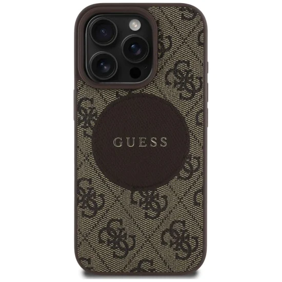 Guess - 4G Circle Classic Logo MagSafe (GUHMP16XP4PGRSGW) - iPhone 16 Pro Max - кафяв