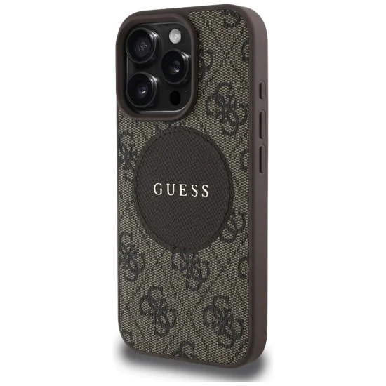 Guess - 4G Circle Classic Logo MagSafe (GUHMP16XP4PGRSGW) - iPhone 16 Pro Max - кафяв