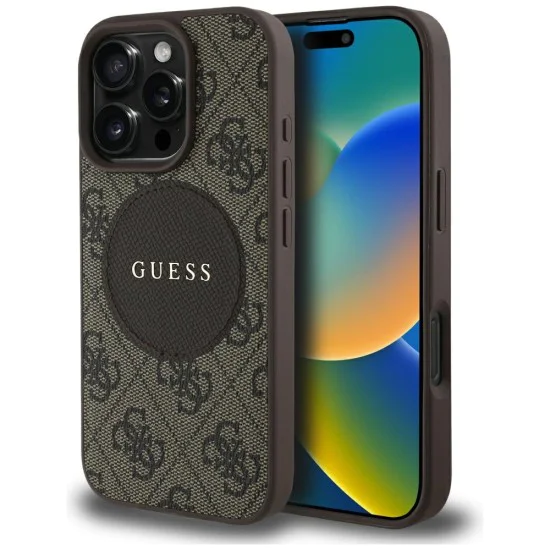 Guess - 4G Circle Classic Logo MagSafe (GUHMP16XP4PGRSGW) - iPhone 16 Pro Max - кафяв
