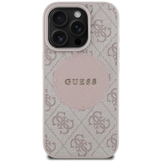 Guess - 4G Circle Classic Logo MagSafe (GUHMP16LP4PGRSGP) - iPhone 16 Pro - розов