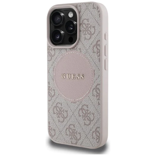 Guess - 4G Circle Classic Logo MagSafe (GUHMP16LP4PGRSGP) - iPhone 16 Pro - розов