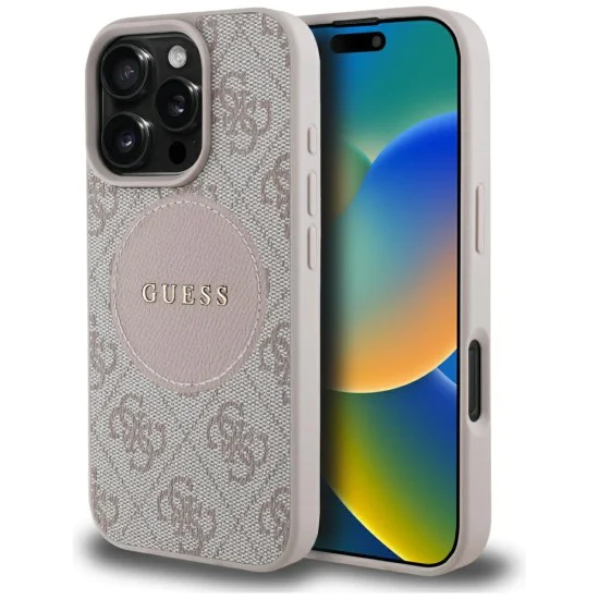 Guess - 4G Circle Classic Logo MagSafe (GUHMP16LP4PGRSGP) - iPhone 16 Pro - розов