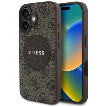 Guess - 4G Circle Classic Logo MagSafe (GUHMP16SP4PGRSGW) - iPhone 16 - Кафяв
