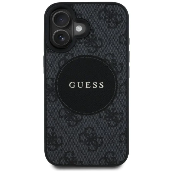 Guess - 4G Circle Classic Logo MagSafe (GUHMP16SP4PGRSGK) - iPhone 16 - Черен