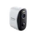 Външна охранителна камера N1 (S0TW022131) - Baseus - 2K, 16GB, комплект 4 камери, двупосочен разговор, нощно виждане, IP67, 7.800mAh - Бяло