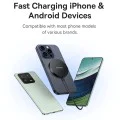 Baseus - Магнитно безжично зарядно устройство Simple Mini4 Air (P10278200S11-00) - Бързо зареждане, кабел Type-C, Qi2, 15W - Frost Silver