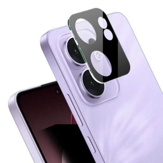 Techsuit - Пълно стъкло на камерата - Oppo Reno13 F 4G / Reno13 F 5G / Reno13 FS 5G - Черен
