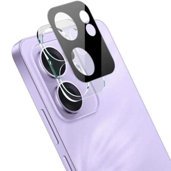 Techsuit - Пълно стъкло на камерата - Oppo Reno13 F 4G / Reno13 F 5G / Reno13 FS 5G - Черен