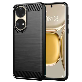 Калъф за Huawei P50 Pro - Carbon Silicone - Черен