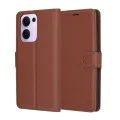 Techsuit - Кожено фолио - Oppo Reno13 F 4G / Reno13 F 5G / Reno13 FS 5G - Кафяв