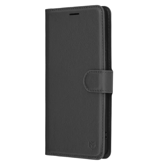 Techsuit - Кожено фолио - Oppo Reno13 F 4G / Reno13 F 5G / Reno13 FS 5G - Черен