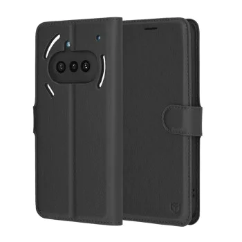 Калъф - Techsuit - кожено фолио - Nothing Phone (3a) - черно