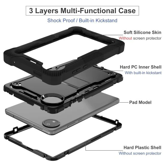 Techsuit - Rugged TabShell + Screen Protector - Xiaomi Pad 7 - Черен