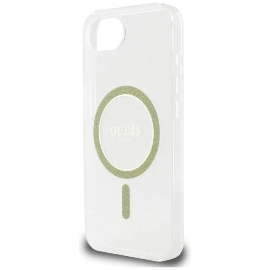 Guess - IML Glitter Circle MagSafe (GUHMPSE4HFGERET) - iPhone 16e - Прозрачен
