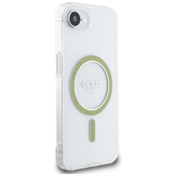 Guess - IML Glitter Circle MagSafe (GUHMPSE4HFGERET) - iPhone 16e - Прозрачен