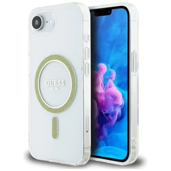 Guess - IML Glitter Circle MagSafe (GUHMPSE4HFGERET) - iPhone 16e - Прозрачен