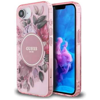 Guess - IML Flowers MagSafe (GUHMPSE4HFWBRCEP) - iPhone 16e - розов
