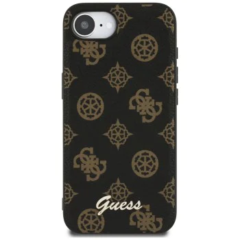 Guess - Peony Script MagSafe (GUHMPSE4PGPYSK) - iPhone 16e - Черен