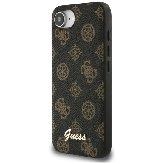 Guess - Peony Script MagSafe (GUHMPSE4PGPYSK) - iPhone 16e - Черен