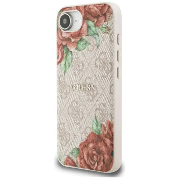 Guess - Hardcase 4G Flower Print MagSafe (GUHMPSE4P4ROPEMCP) - iPhone 16e - Розов
