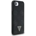 Guess - Peony Grained Hot Stamp Triangle Logo MagSafe (GUHMPSE4PGBTMK) - iPhone 16e - Черен