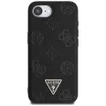 Guess - Peony Grained Hot Stamp Triangle Logo MagSafe (GUHMPSE4PGBTMK) - iPhone 16e - Черен