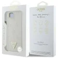 Guess - Peony Grained Hot Stamp Triangle Logo MagSafe (GUHMPSE4PGBTME) - iPhone 16e - Бежов