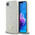 Guess - Peony Grained Hot Stamp Triangle Logo MagSafe (GUHMPSE4PGBTME) - iPhone 16e - Бежов