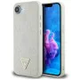 Guess - Peony Grained Hot Stamp Triangle Logo MagSafe (GUHMPSE4PGBTME) - iPhone 16e - Бежов