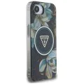 Guess - IML Metal Glitter Flowers Triangle MagSafe (GUHMPSE4HFLPEDK) - iPhone 16e - Черен