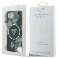 Guess - IML Metal Glitter Flowers Triangle MagSafe (GUHMPSE4HFLPEDK) - iPhone 16e - Черен