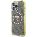 Guess - IML Metal Glitter 4G Circle Triangle MagSafe (GUHMP16XHG4PRTGW) - iPhone 16 Pro Max - кафяв