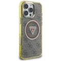 Guess - IML Metal Glitter 4G Circle Triangle MagSafe (GUHMP16LHG4PRTGW) - iPhone 16 Pro - кафяв