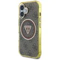 Guess - IML Metal Glitter 4G Circle Triangle MagSafe (GUHMP16SHG4PRTGW) - iPhone 16 - Кафяв